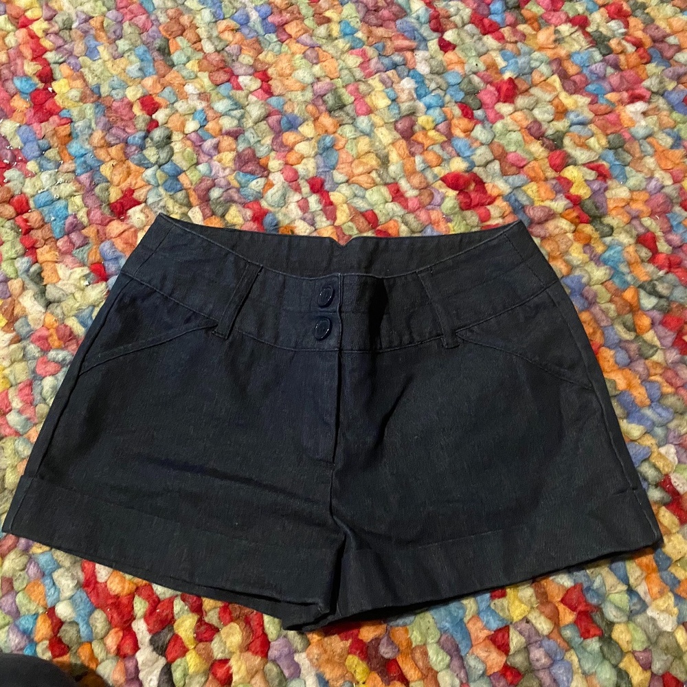 Forever Orchid Double Button Cotton Shorts